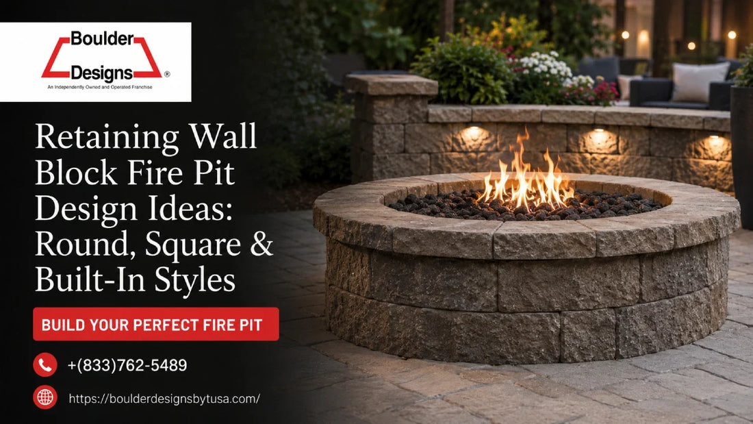 retaining wall block fire pit