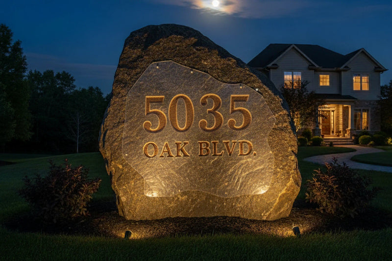  Illuminated Address Boulders