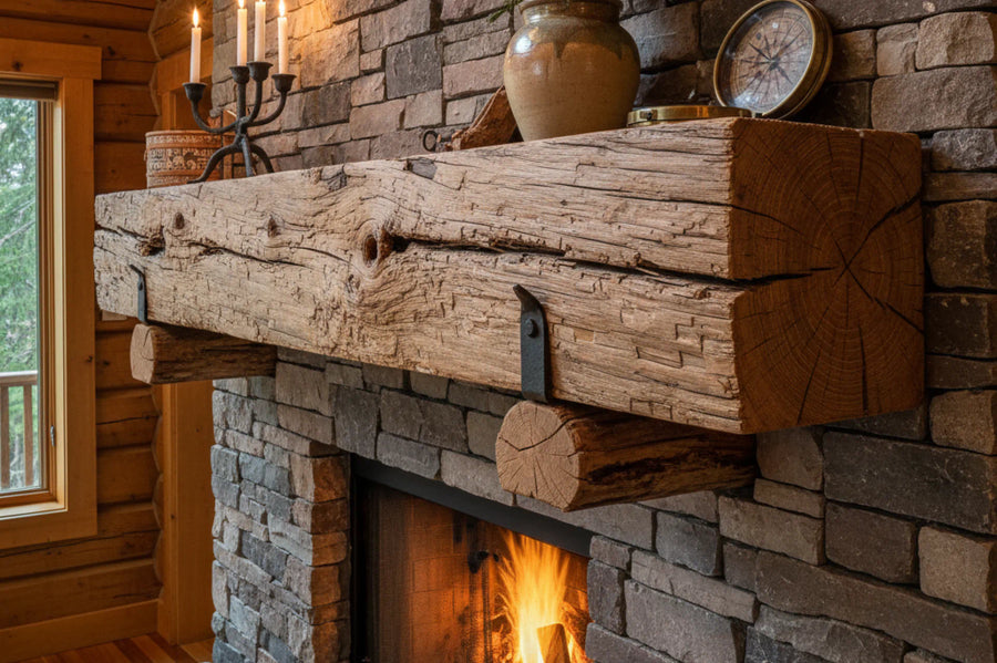 Add Character With Our Rough-Hewn Fireplace Mantels in Prospect Hill, NC