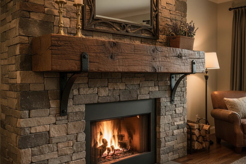 Rustic / Rough-Hewn Mantles