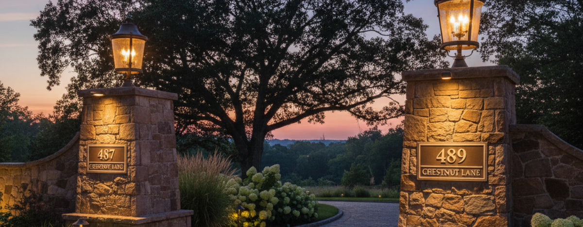 Stone Column Lighting