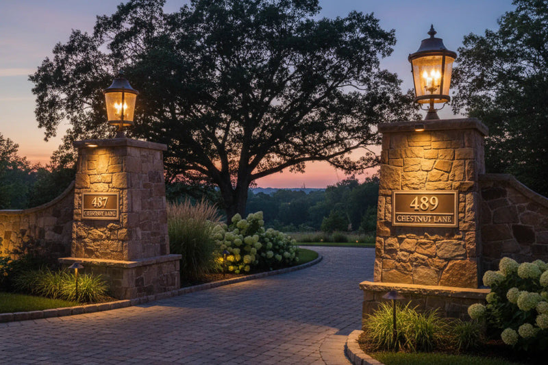 Lighted Address Columns